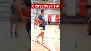 CROSSOVER tip to help you with your rhythm to gather the 🏀 into your shot!