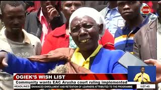 The Ogiek community in Nandi are now asking the government to implement the  Arusha court judgement