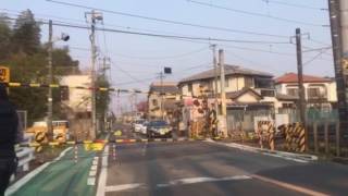 成田線の踏切東我孫子〜湖北