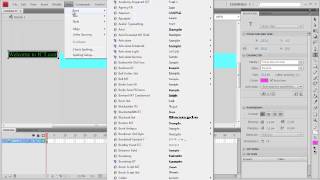 Creating animated Scrolling text in Flash CS4 Project