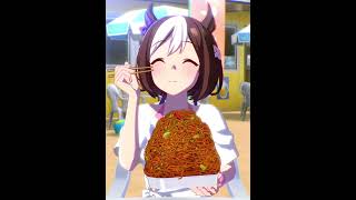 【ウマ娘】超大盛り焼きそばを食べるスペちゃん　#ウマ娘 #ウマ娘プリティーダービー #shorts #スペシャルウィーク