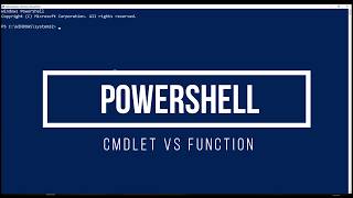 09 Powershell Baiscs in Telugu - CmdLet vs Function