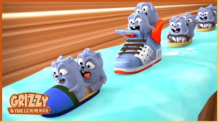 🛝❄️ Icy Slide 🛝❄️  Grizzy & the lemmings | 25' Compilation | 🐻🐹 Cartoon for Kids