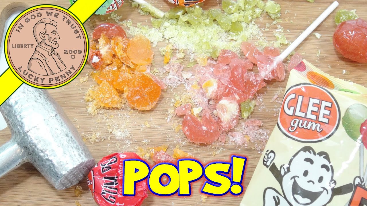 Glee Gum Pops, Lollipops With Bubblegum Centers, Hammer Time! - YouTube