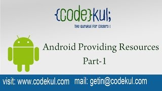 Android Tutorial 2019 - Android Providing Resources Part-1