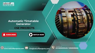 Automatic Timetable Generator Using Python & Optimization Algorithms Final Year Project