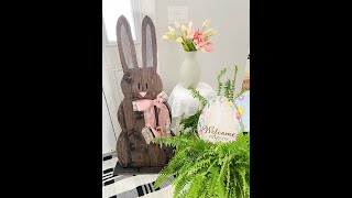 Wooden Easter Bunny DIY for Front Porch