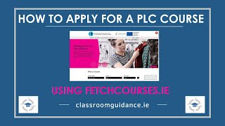 How to apply to a PLC Course using FETCHCourses.ie