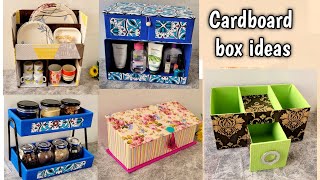 5 Useful things that you can make with empty cardboard boxes |Best out of waste craft ideas |Reuse