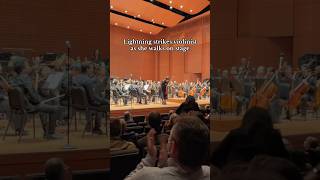 Lightning strikes violinist as she walks on stage #breakingnews #violinist #orchestra