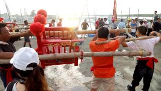 丁酉年六月初一日東石副瀨富安宮往副瀨安檢所海墘請王回駕安座