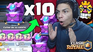 ¡ABRIENDO 10 COFRES DE LA SUERTE! ¡LEGENDARIA ASEGURADA! - Clash Royale