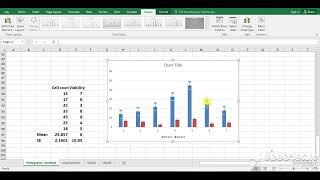 فى الاكسيل Standard Error و Standard Deviation  طريقة رسم قيم ال