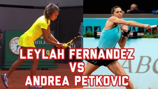 Leylah Fernandez vs Andrea Petkovic 1st Round Mutua Madrid Open