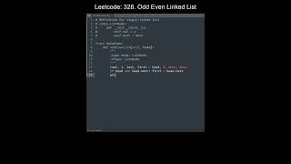 Leetcode 328. Odd Even Linked List in Python | Python Leetcode | Python Coding Tutorial | ASMR