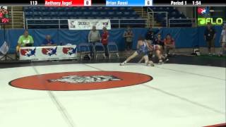 Junior 113 - Anthony Jagel (Ohio) vs. Brian Rossi (Illinois)