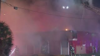 Abandoned building catches fire in Largo