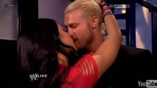 Dolph Ziggler Kiss AJ Lee, Backstage On Raw