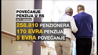 Penzije u RS-u veće za tri posto