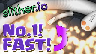 TOP PLAYER IN 5 MINUTES! BIGGEST SNAKE - SLITHER.IO Gameplay (slither.io 10 minute challenge!)