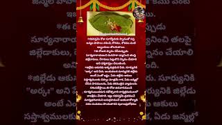 రథ సప్తమి జిల్లేడు స్నాన మహిమ?#rathasapthami #rathasapthamisnanam #jilledusnanam #suryaaradhana