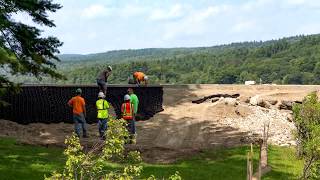 Pleasant Lake Dam Geocell Installation