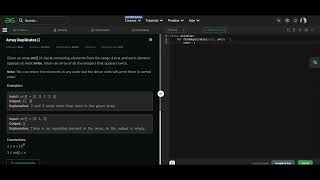 Array Duplicates | GeeksForGeeks