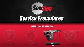 SawStop Service Tip: Replace Belts for the Professional Cabinet Saw