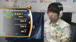 [프로리그2014] 김민철(SKT1) vs 조성주(진에어) 2세트 회전목마 -EsportsTV, 프로리그2014