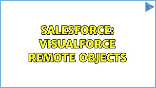 Salesforce: Visualforce remote objects