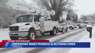 CenterPoint makes progress in restoring power