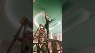 Creating a stylish space: the process of installing a plaster ceiling