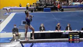 Sierra Brooks (Michigan) Beam 2021 B1G 10 Championships 9.8