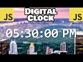 Build this digital clock with JavaScript! 🕐