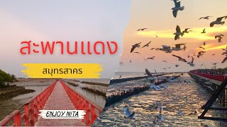 สะพานแดงสมุทรสาคร - จุดชมวิวพระอาทิตย์ยามเย็นบรรยากาศดีวิวสวย | Enjoy Nita