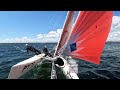 Nacra 20 - W 13-14 knots - downwind spinnaker - 33.3 km/h