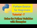 Rules for Python Variables with Examples | Tutorial-7 #python #pythonprogramming @geedesignworks2017
