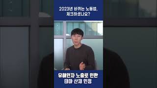 2023년 바뀌는 노동법! #shorts