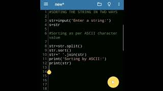 #Sort a #string in two ways in #Python