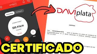 Descargar CERTIFICADO DAVIPLATA │Certificado Bancario │