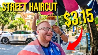 This is How $3 Vietnamese Street Barbers Treat You 🇻🇳