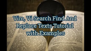 Find and Replace in Vim Editor in Rhel8.