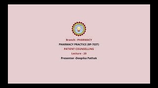 Pharmacy Practice  | Patient Counselling | AKTU Digital Education