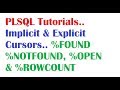 PL/SQL Tutorial  5 : PLSQL Cursors , Implicit Cursors & Explicit Cursors