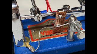 Vibroplex Blue Racer Standard バイブロ バグキーをリードスイッチ化