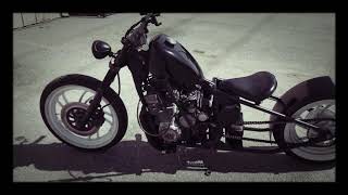 Yamaha XJ550 Bobber with BADASS suicide shift