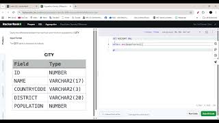 HackerRank SQL | Aggregation |Population Density Difference In Arabic