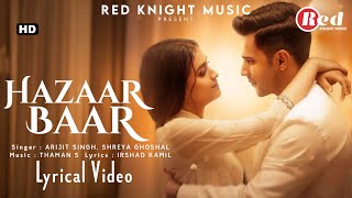 Hazaar Baar (LYRICS) Baby John | Varun Dhawan, Keerthy S | Arijit Singh, Shreya Ghoshal | Irshad K