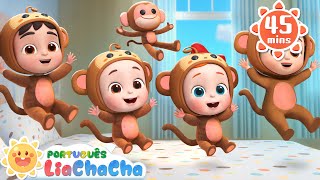 Cinco Macaquinhos | Canção de Animal | LiaChaCha em Português - Música Infantil & Canção Infantil