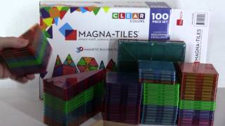 Magna-Tiles Clear Colors 100 Piece Set - Unboxing Review